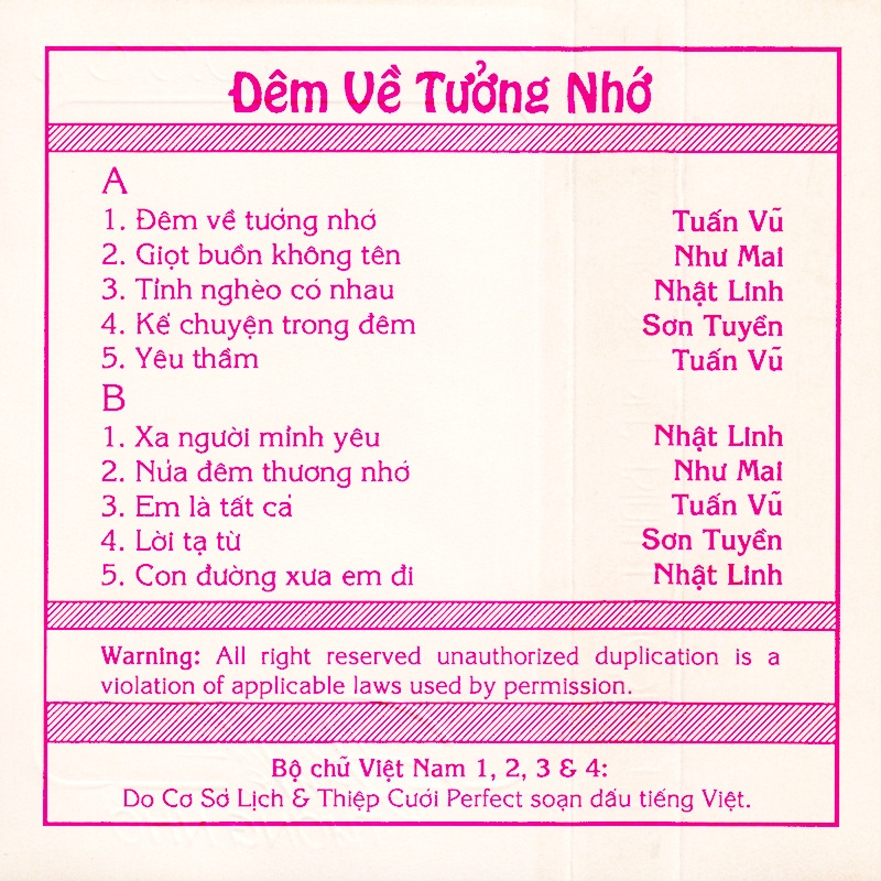 Tape Người Đẹp Bình Dương 13 - Đêm Về Tương Nhớ
