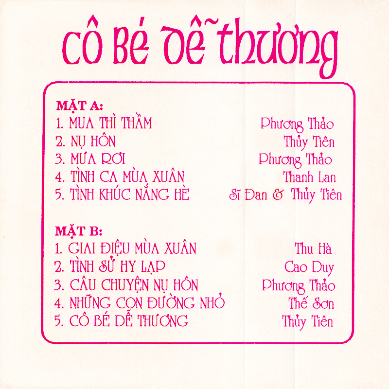 Tape Cô Bé Dễ Thương
