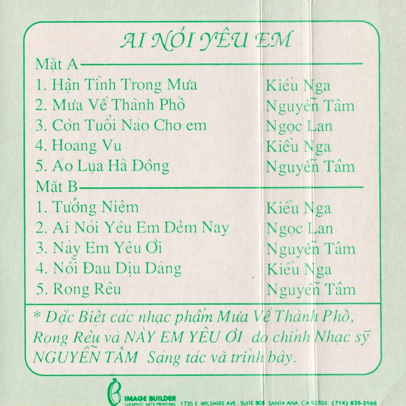 Tape Lệ Hằng 7 - Ai Nói Yêu Em