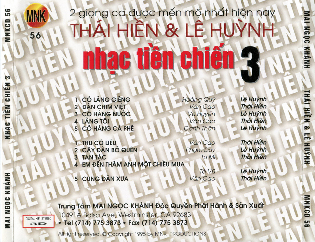 Mai Ngọc Khánh CD56 - Nhạc Tiền Chiến 3