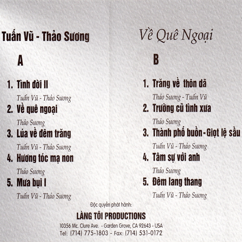 Tape Làng Tôi 12 - Về Quê Ngoại
