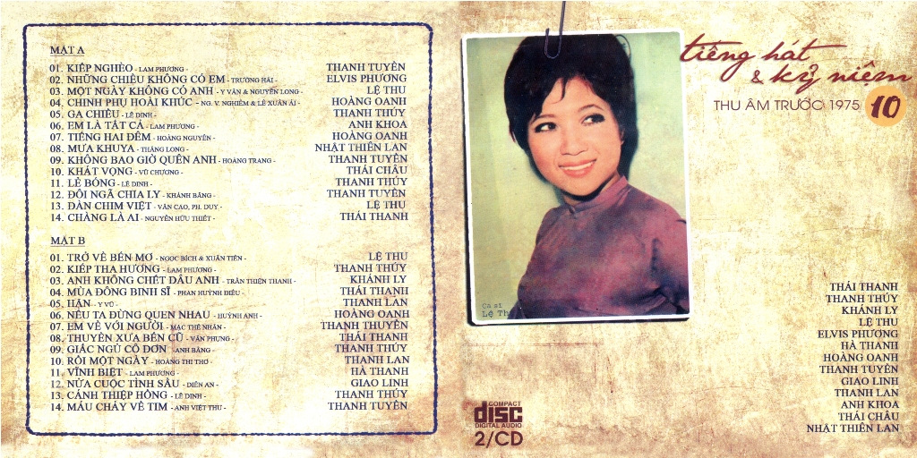 Tiếng Hát Và Kỷ Niệm 10 (Thu Âm Trước 1975) - Tape