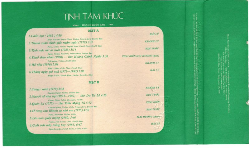 Tịnh Tâm Khúc - Hoàng Quốc Bảo - Tape