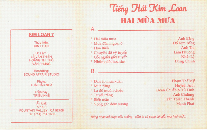 Kim Loan 7 - Hai Mùa Mưa