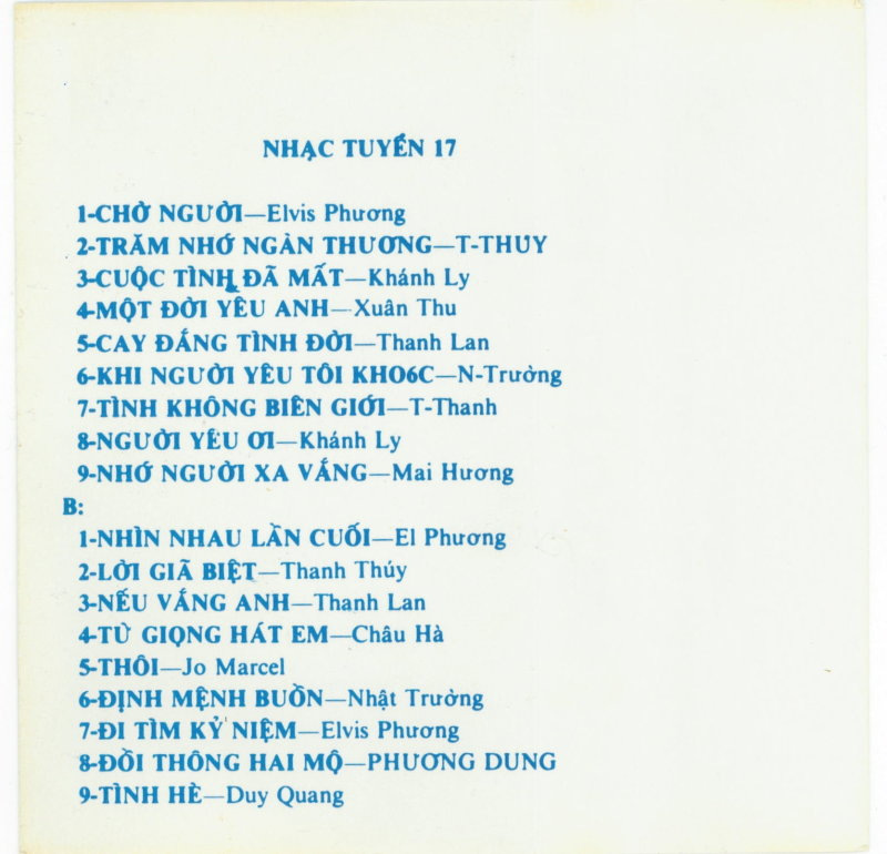 Nhạc Tuyển 17 - Thanh Lan