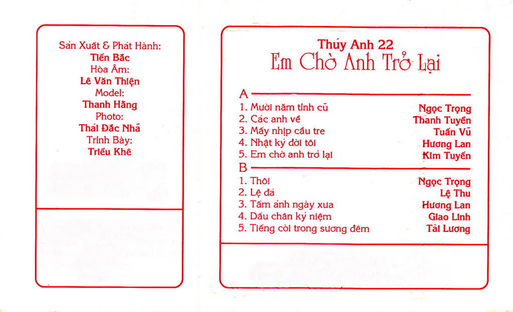 Thúy Anh CS22 - Em Chờ Anh Trở Lại