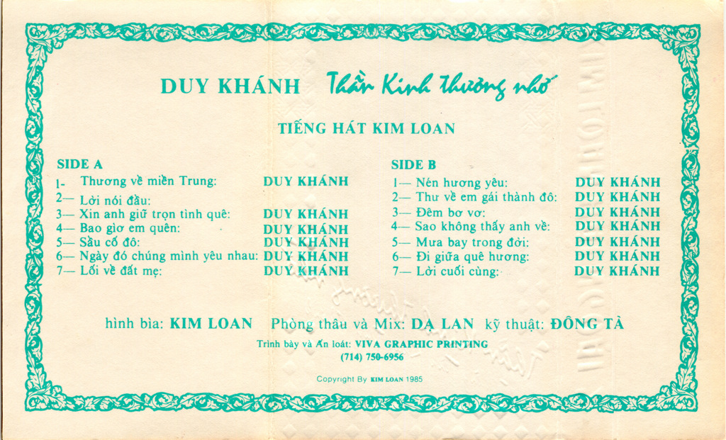 Tiếng Hát Kim Loan - Thần Kinh Thương Nhớ