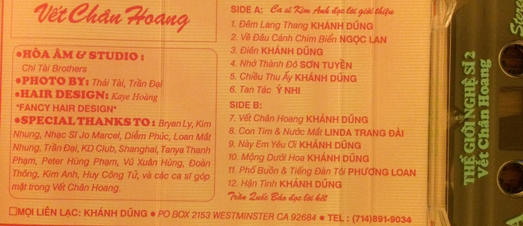 Thế Giới Nghệ Sĩ 2 - Vết Chân Hoang - Tape