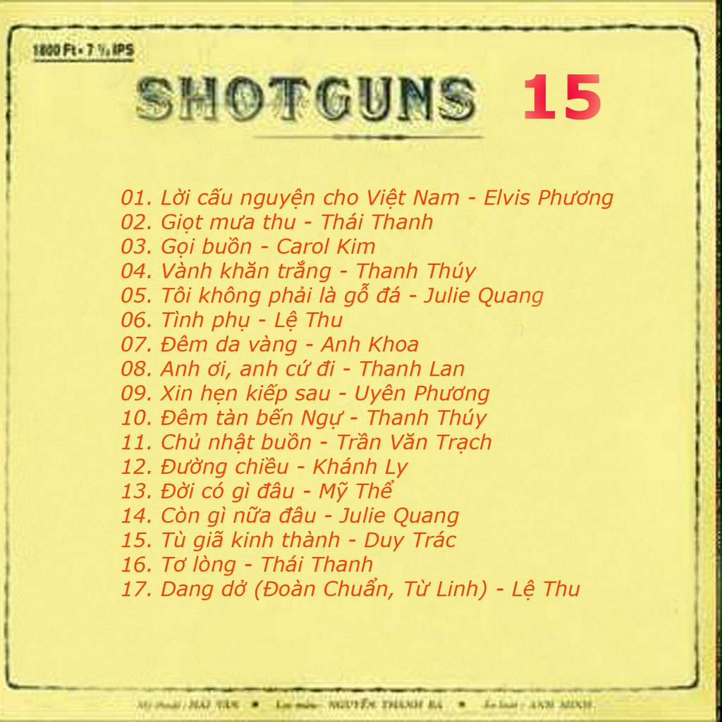 Shotguns 15 - Lời Nguyện Cầu Cho Việt Nam (1971)