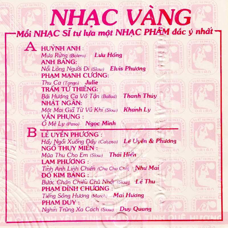 Tape Dạ Lan 20 - Nhạc Vàng