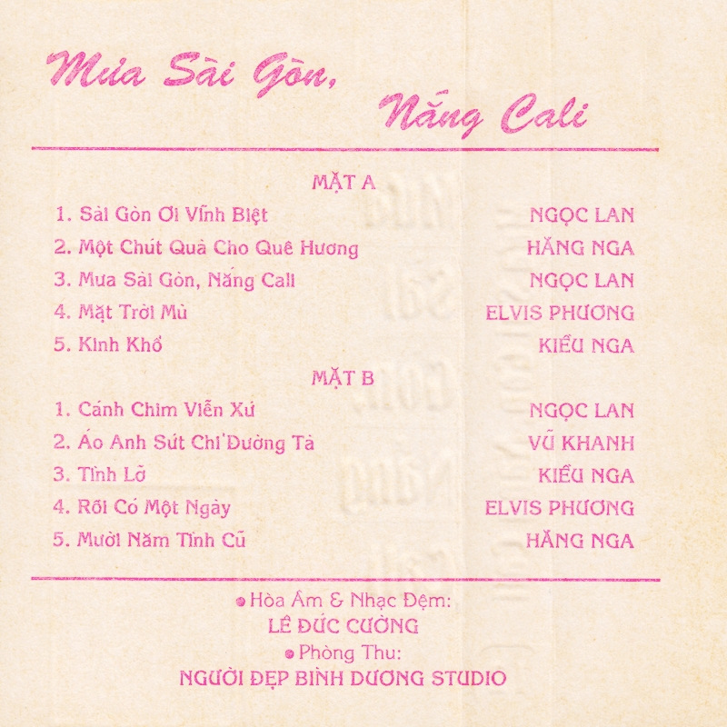 Tape Lệ Hằng 12 - Mưa Sài Gòn Nắng Cali