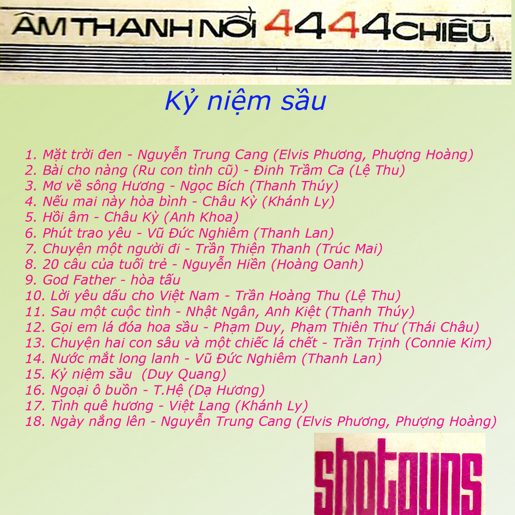 Shotguns 28 - Kỷ Niệm Sầu 1972