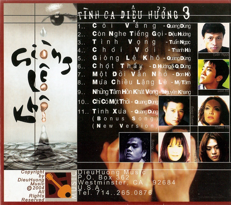 Diệu Hương CD - Tình Ca Diệu Hương 3 - Giòng Lệ Khô