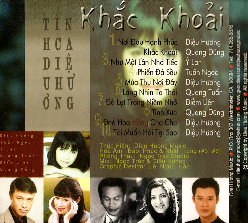 Diệu Hương CD - Tình Ca Diệu Hương 1 - Khắc Khoải