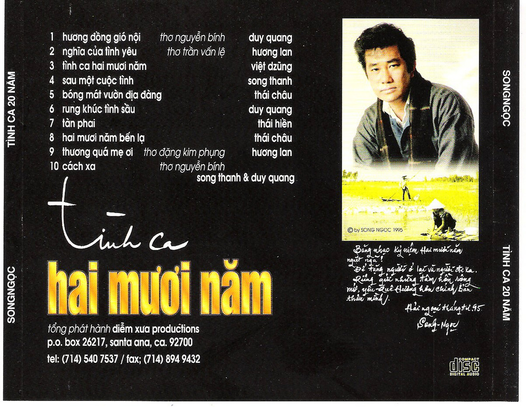 Song Ngọc CD - Tình Ca Hai Mươi Năm