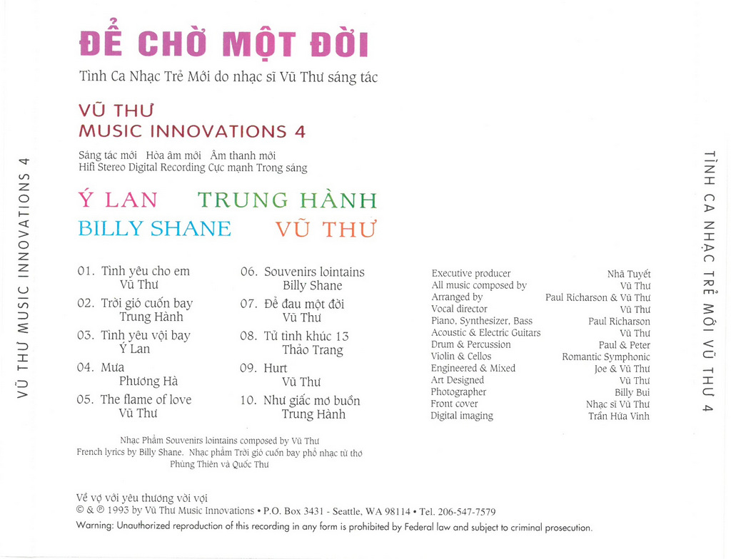 Vũ Thư CD04 - Để Chờ Một Đời