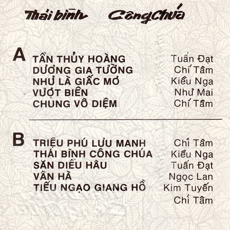 Tape HK - Thái Bình Công Chúa