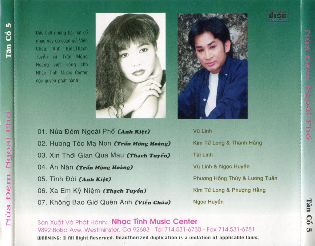 Nhạc Tình CD - Nửa Đêm Ngoài Phố