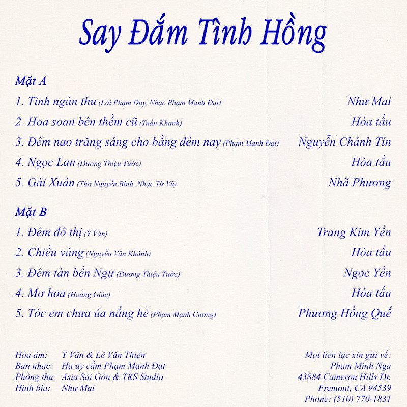 Tape Pensee 5 - Say Đắm Tình Nồng