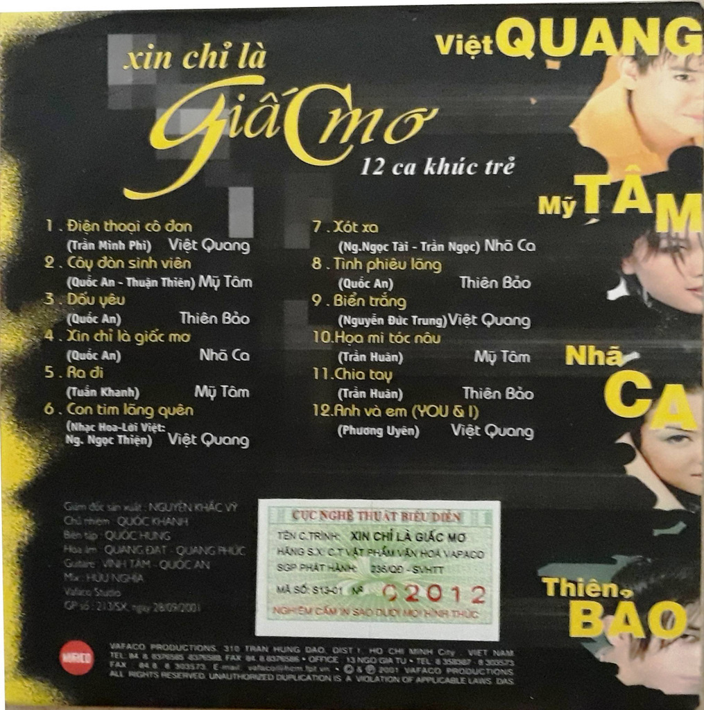 Vafaco CD - Xin Chỉ Là Giấc Mơ