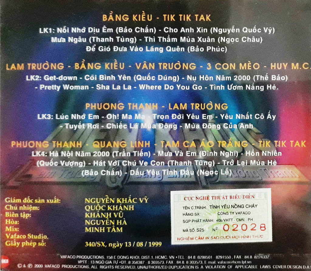 Vafaco CD - Liên Khúc Tình Yêu Nồng Cháy