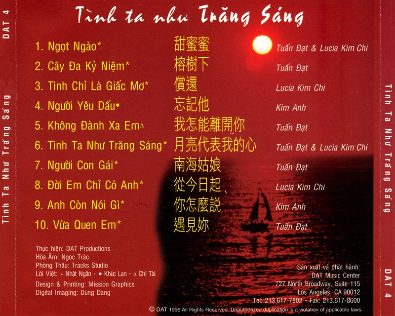 Đạt CD004 - Tình Ta Như Trăng Sáng