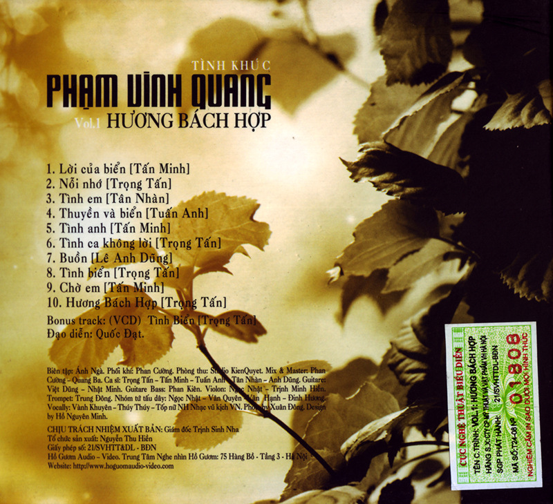Hồ Gươm CD - Tình Khúc Phạm Vinh Quang - Hương Bách Hợp