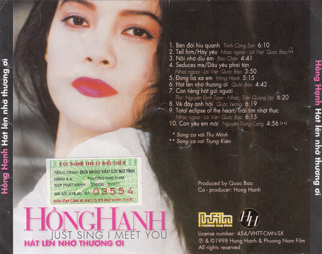 Phương Nam CD - Hồng Hạnh - Hát Lên Nhớ Thương Ơi (Just Sing I Meet You)