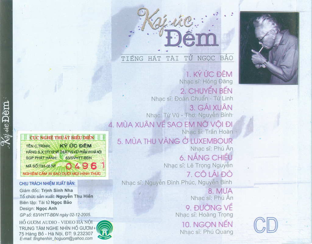 Hồ Gươm CD - Ký Ức Đêm - Ngọc Bảo