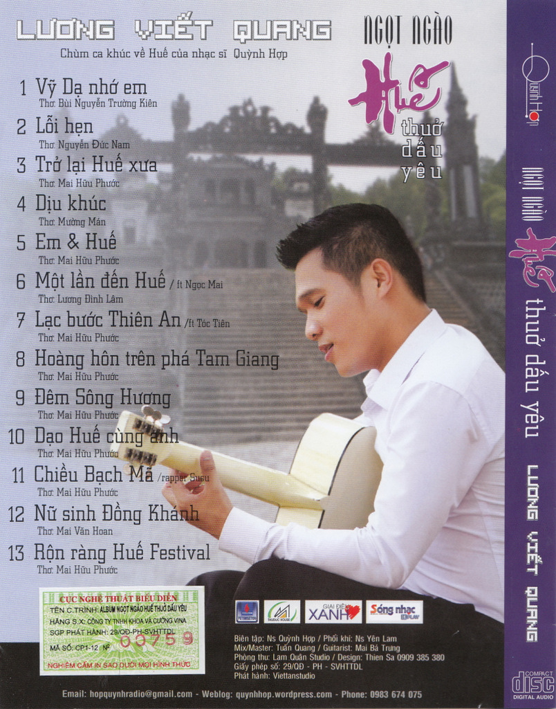 Khoa & Cường Vina CD - Ngọt Ngào Huế Thuở Dấu Yêu - Lương Viết Quang