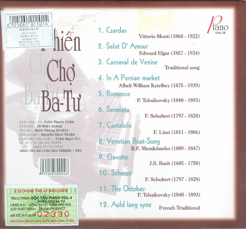 Sài Gòn CD - Phiên Chợ Ba Tư (Vol 4) - Lê Dũng