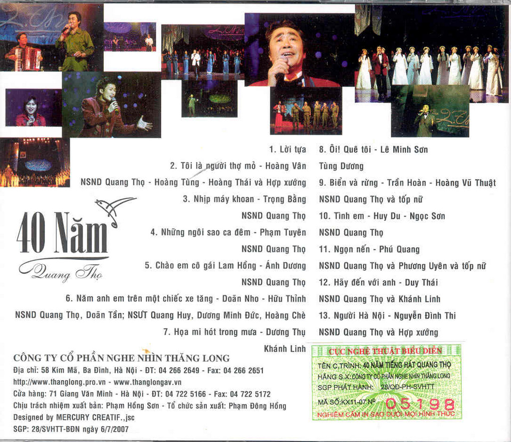 Thăng Long CD - 40 Năm Quang Thọ