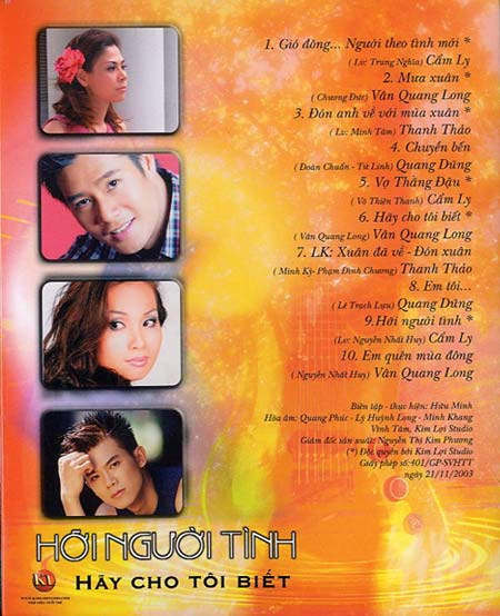 Kim Lợi CD - Hỡi Người Tình... Hãy Cho Tôi Biết