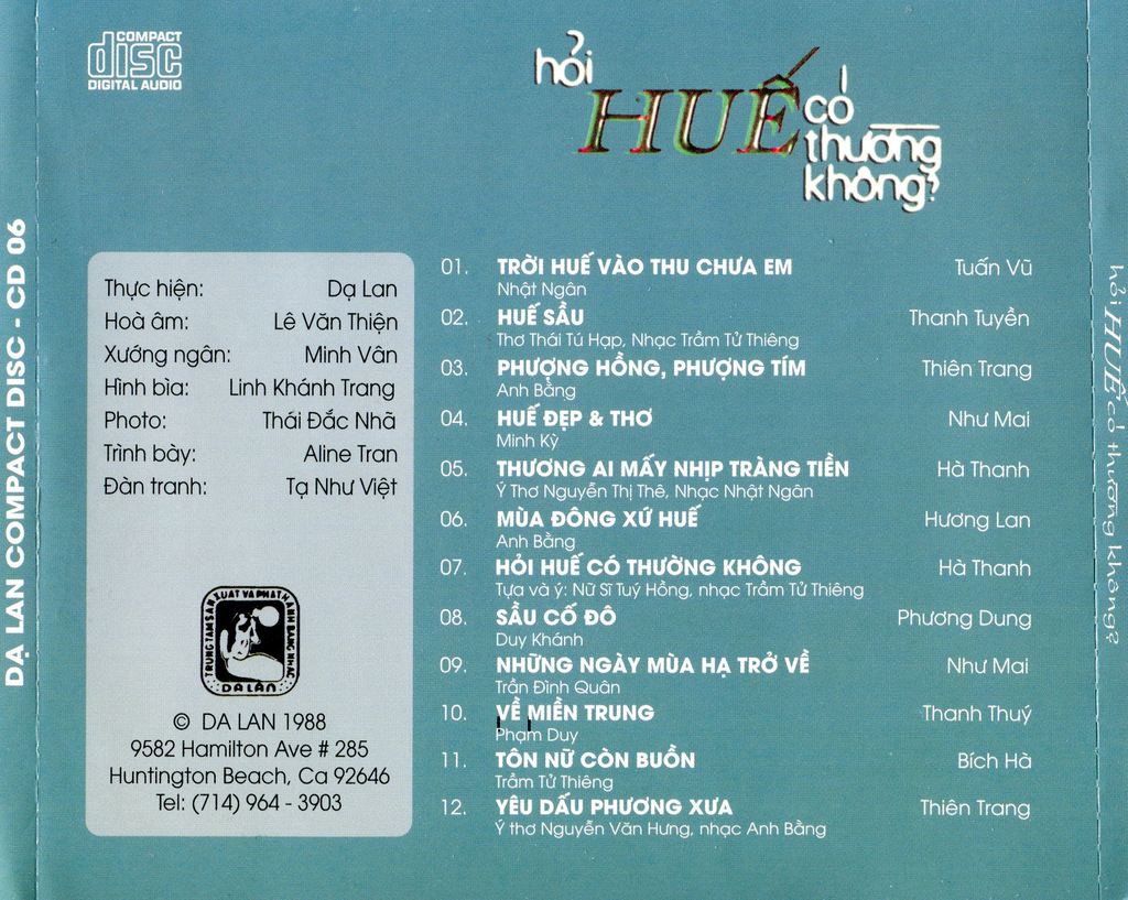 Dạ Lan CD06 - Hỏi Huế Có Thương Không