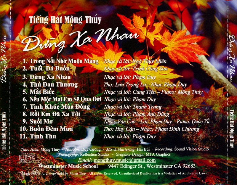 Mộng Thủy CD - Đừng Xa Nhau