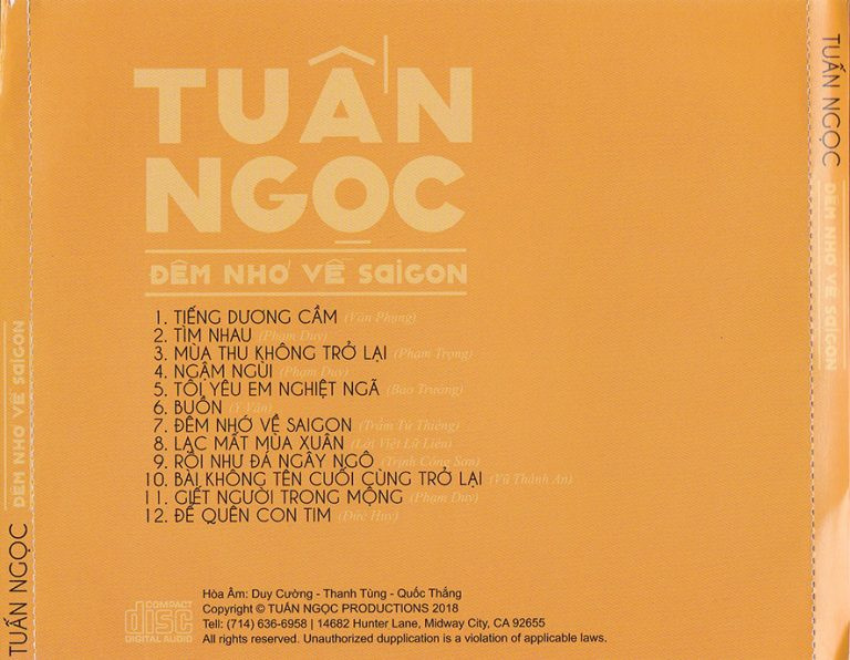 Tuấn Ngọc CD - Đêm Nhớ Về Sài Gòn