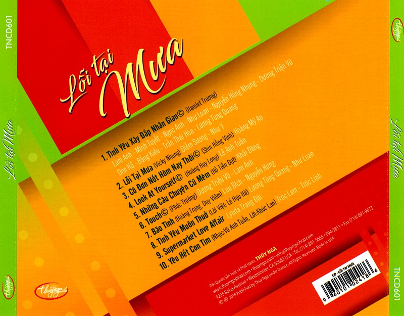 Thuý Nga CD601 - Lỗi Tại Mưa