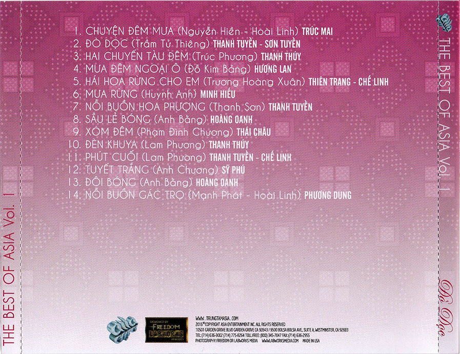 Asia CD - The Best of Asia Vol 1 - Đò Dọc