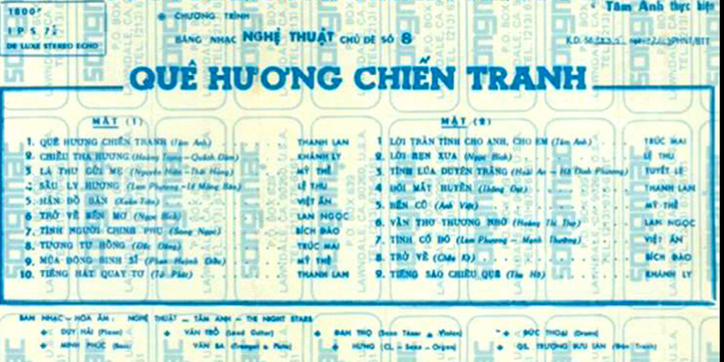 Tape Nghệ Thuật 8 - Quê Hương Và Chiến Tranh