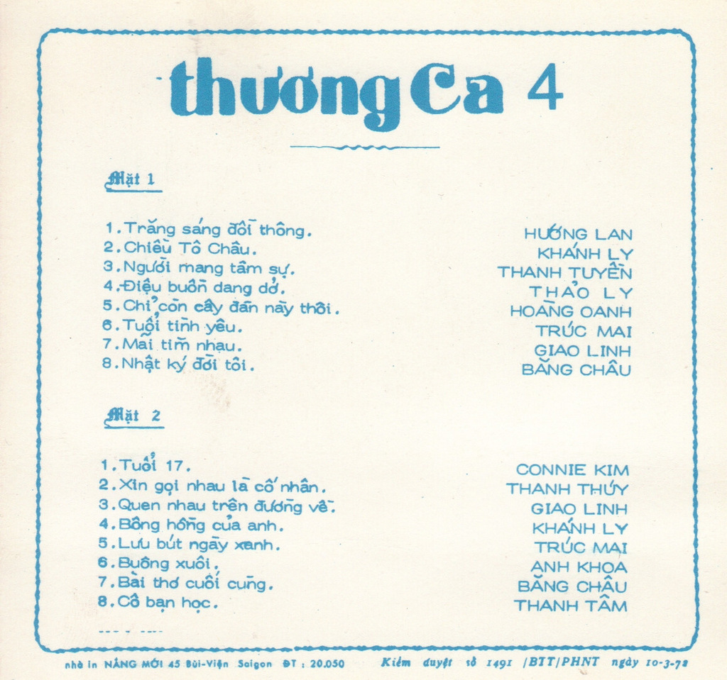 Tape Thương Ca 4