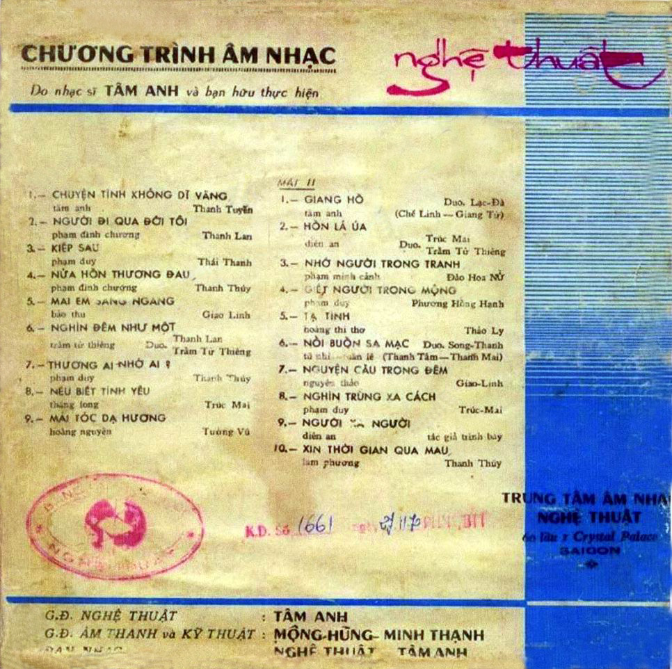 Tape Nghệ Thuật 2 - Những Chuyện Không Tình Dĩ Vãng