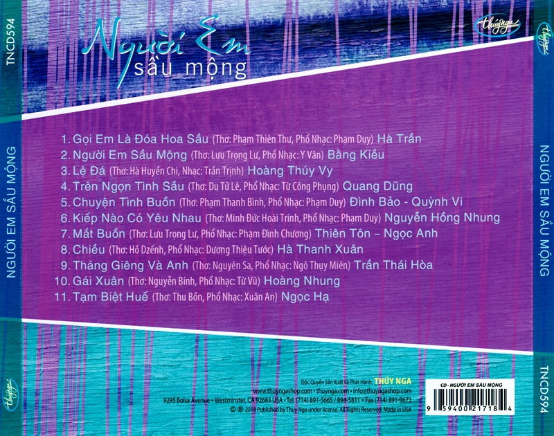 Thúy Nga CD594 - Người Em Sầu Mộng