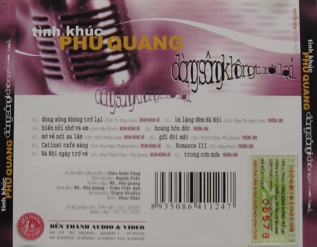 Bến Thành CD - Tình Khúc Phú Quang - Dòng Sông Không Trở Lại