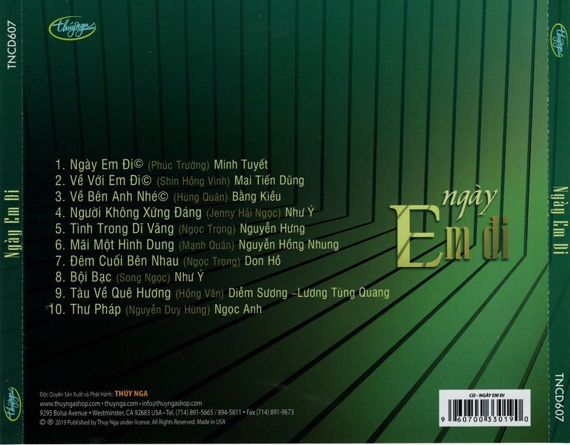 Thuý Nga CD607 - Ngày Em Đi