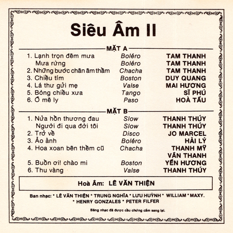 Tape Thanh Thuý - Siêu Âm 2