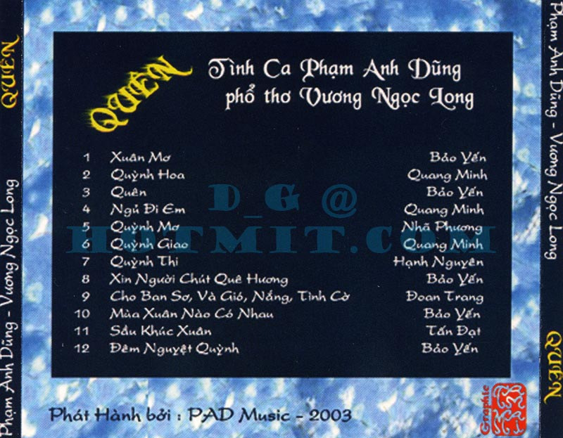 Phạm Anh Dũng CD - Quên