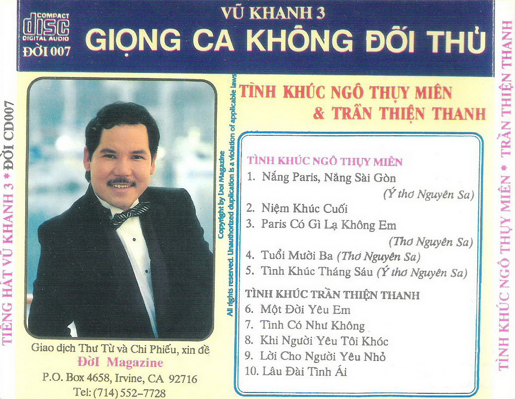 Đời CD07 - Tình Khúc Ngô Thuỵ Miên, Trần Thiện Thanh