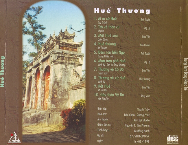 Băng Nhạc Trẻ CD - Huế Thương