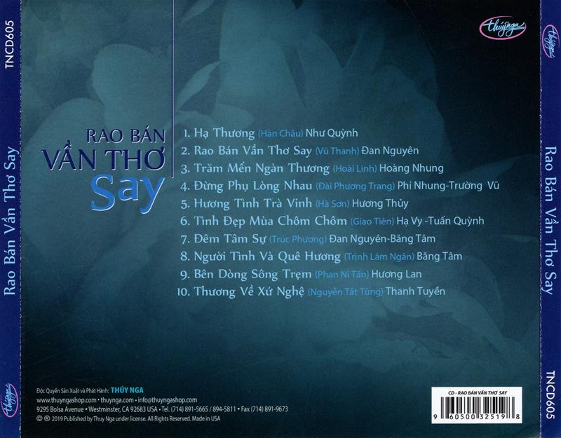 Thuý Nga CD605 - Rao Bán Vần Thơ Say