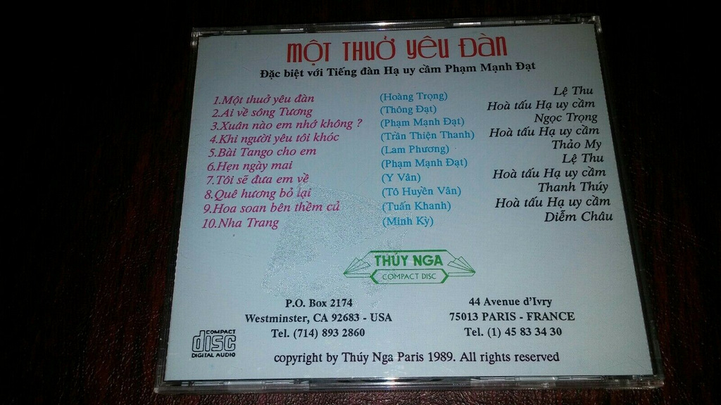 Thuý Nga CD005 - Một Thuở Yêu Đàn